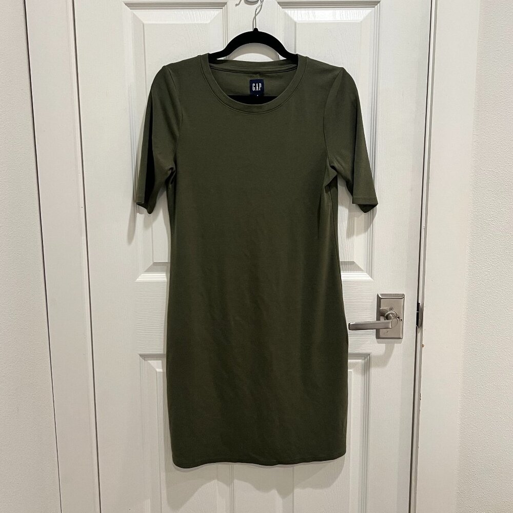 Army Green T-Shirt Dress